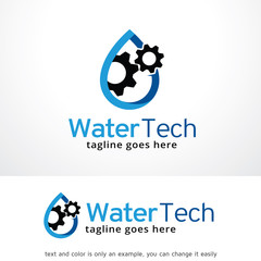 Water Tech Logo Template Design Vector