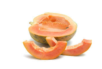 papaya fruit isolated