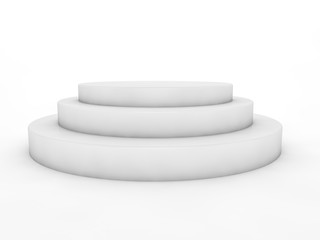 Isolated on a white pedestal winners. 3d rendering
