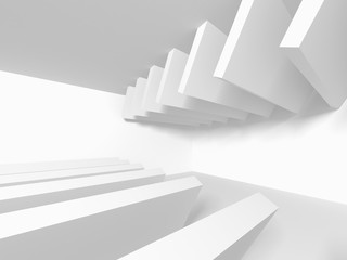 Fototapeta premium White Architecture Construction Modern Interior Background