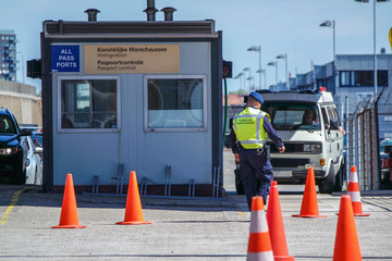 Harbour border control observing the people