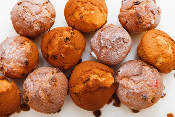 Muffins with raisins. Homemade cake