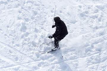 man skiing in winter