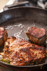 Juicy grilled steak