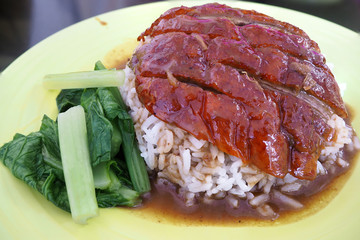 duck grill on rice