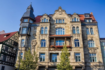 Fototapeta na wymiar Eisenach, Sanierter Altbau