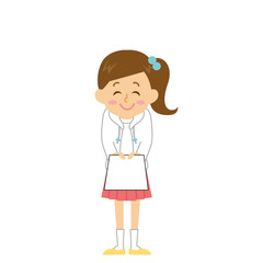 Fototapeta premium 女子小学生_表彰_15シリーズ