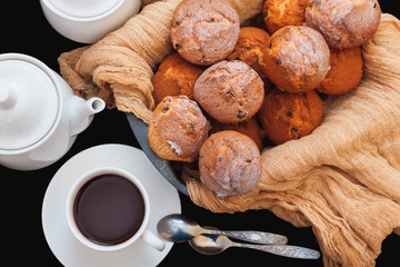 Muffins with raisins. Homemade cake