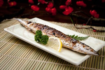 grilled saury