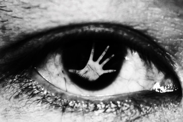 hand of woman In the twinkling of an eye