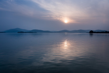 Fototapeta premium view in Wuxi Lihu natural park of China.