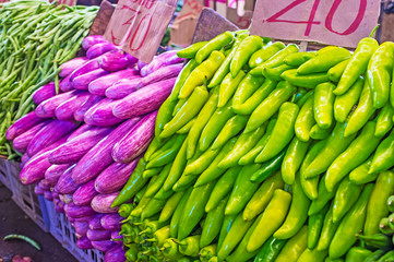 The colors of vegetable market