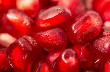 Pomegranate as a background. macro