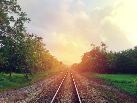 Train railway track