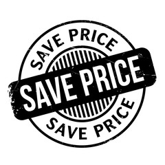 Save Price rubber stamp. Grunge design with dust scratches. Effects can be easily removed for a clean, crisp look. Color is easily changed.