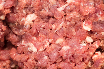 minced meat as a background. macro