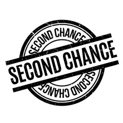 Obraz premium Second Chance rubber stamp. Grunge design with dust scratches. Effects can be easily removed for a clean, crisp look. Color is easily changed.