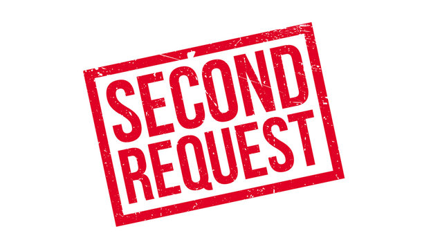 Second Request rubber stamp. Grunge design with dust scratches. Effects can be easily removed for a clean, crisp look. Color is easily changed.