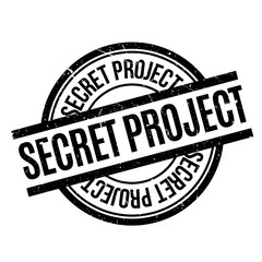 Secret Project rubber stamp. Grunge design with dust scratches. Effects can be easily removed for a clean, crisp look. Color is easily changed.