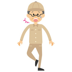 おじさん工場作業員_びっくり_15シリーズ