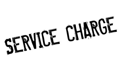 Service Charge rubber stamp. Grunge design with dust scratches. Effects can be easily removed for a clean, crisp look. Color is easily changed.