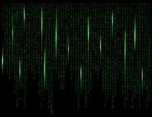 binary code zero one matrix green background beautiful banner wallpaper