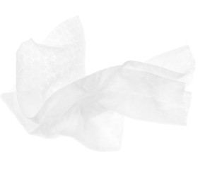 White napkin on a white background