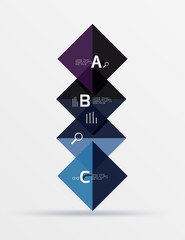Geometric abstract background with option infographic