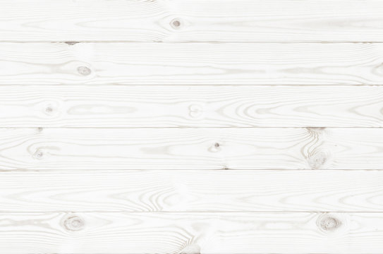 White Wood Texture Background, Wooden Table Top View Stock Photo