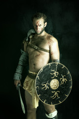 Fototapeta na wymiar Gladiator/Barbarian warrior