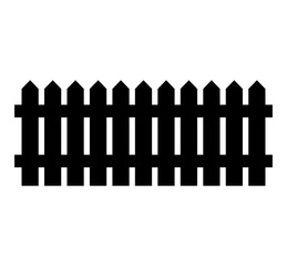 Wooden Fence silhouette isolated vector symbol icon design. Beautiful illustration isolated on white background