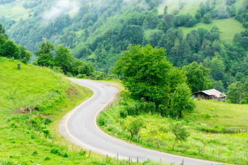 Foggy Plateau Highland with Giresun - Turkey