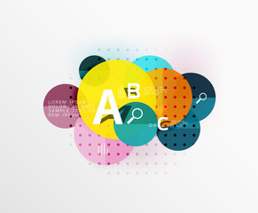 Vector circle bubbles modern geometric background