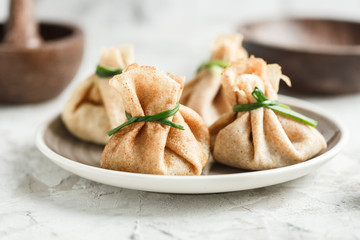 pancake pouches filled, Russian holiday Maslenitsa