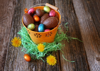 Chocolate eggs for Easter