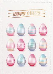 Happy Easter seamless pattern. Vector illustration