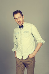 stylish guy in a shirt in vintage style