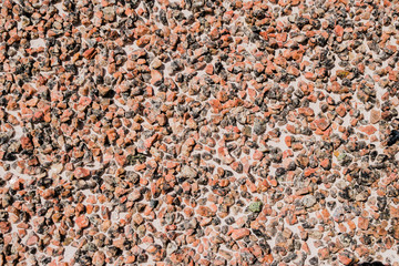 Background of small chipped stones of different colors