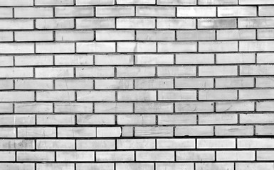 Black and white brick wall texture