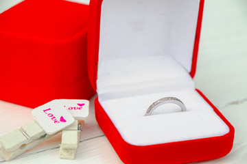 wedding ring in red box