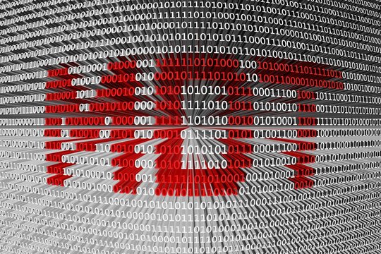 mdt in the form of binary code, 3D illustration