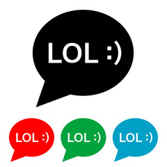 Icono plano burbuja LOL en varios colores
