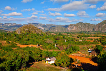 Cuba: View of Valle de Vinales (UNESCO World Heritage site)