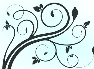 Background Swirly and Leaf