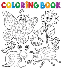 Door stickers For kids Coloring book with small animals 3