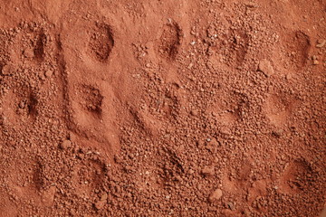 The lateritic soil with hole represent the surface background and texture concept related idea.