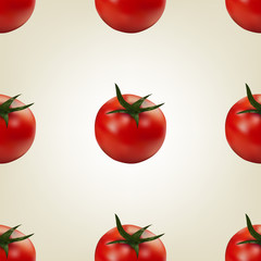 Seamless background of tomato, vector illustration.