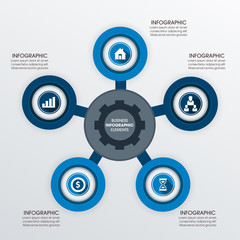 Business Infographics Steps Elements