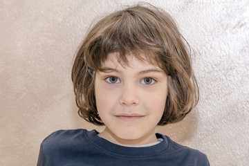 Beautiful Italian child fashion model for clothes of children and boys of famous brands