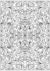 Decorative floral   frame coloring page
